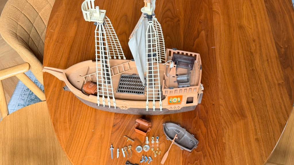 Playmobiel piraten schip vintage., Ophalen, Gebruikt