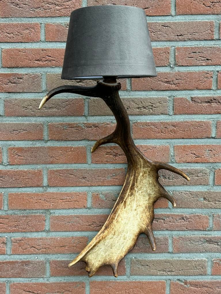 Geweien geweienlamp jacht Veluwe geweien edelhert wandlamp., Ophalen of Verzenden, Nieuw