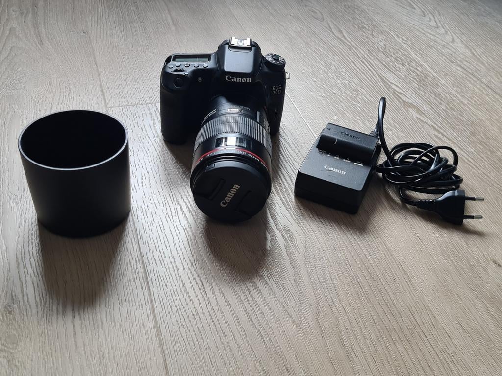 Canon 70D met 100 2.8 Macro, Spiegelreflex, Canon, Ophalen of Verzenden, Zo goed als nieuw
