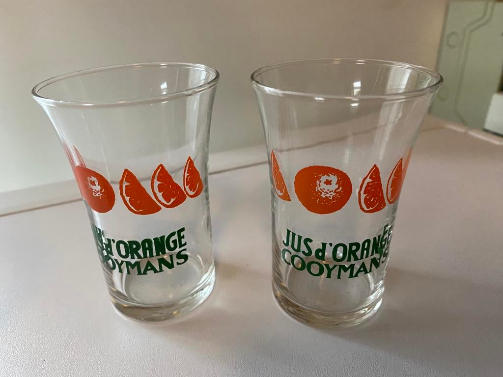 2x Cooymans Jus d’Orange limonade glas jrn 60, Verzamelen, Ophalen of Verzenden, Zo goed als nieuw