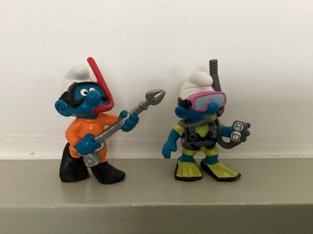 Smurfen duiksmurfen, Ophalen of Verzenden, Zo goed als nieuw, Verschillende Smurfen