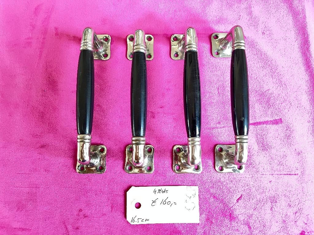 Antieke deurgrepen met bakeliet , deur greep, klapdeur, deur, Ophalen of Verzenden