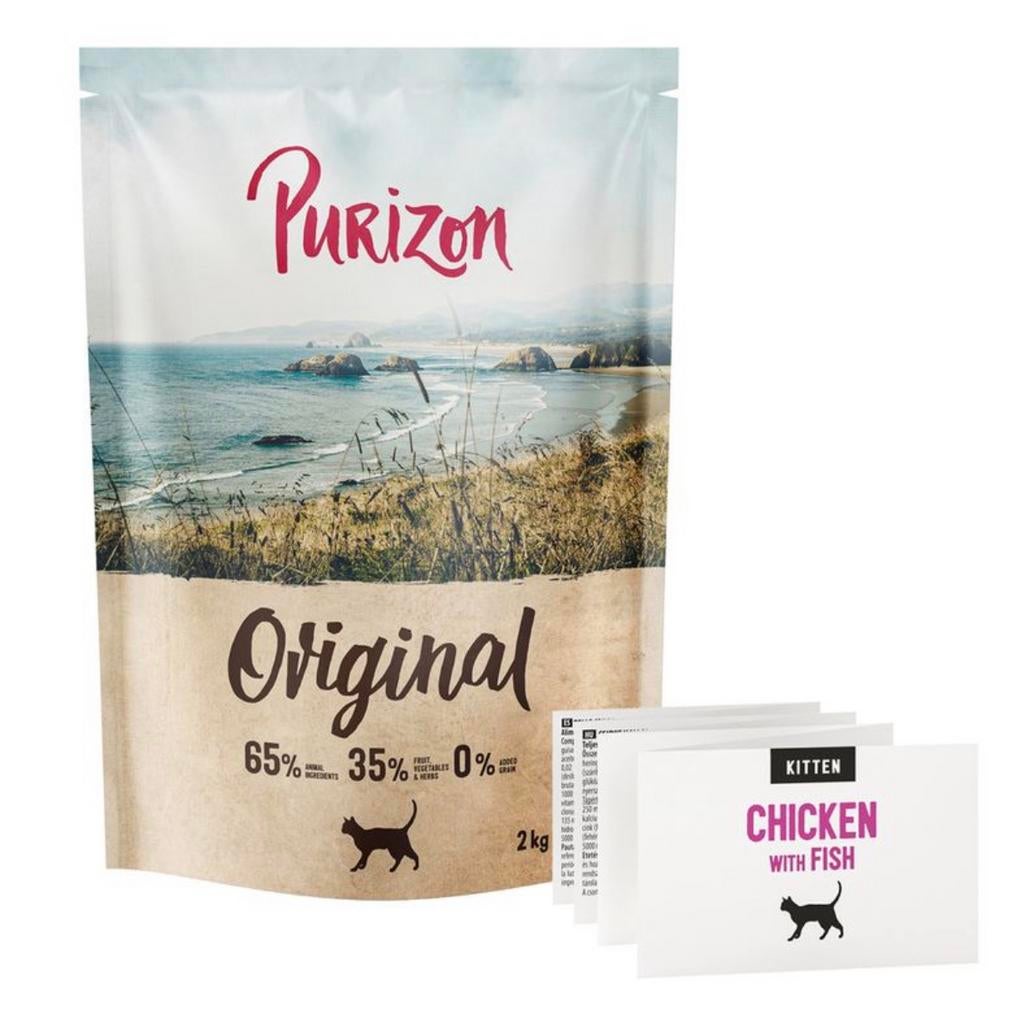 Purizon Kitten Kip & Vis - graanvrij 1 kg, Dieren en Toebehoren, Dierenvoeding, Ophalen of Verzenden, Kat