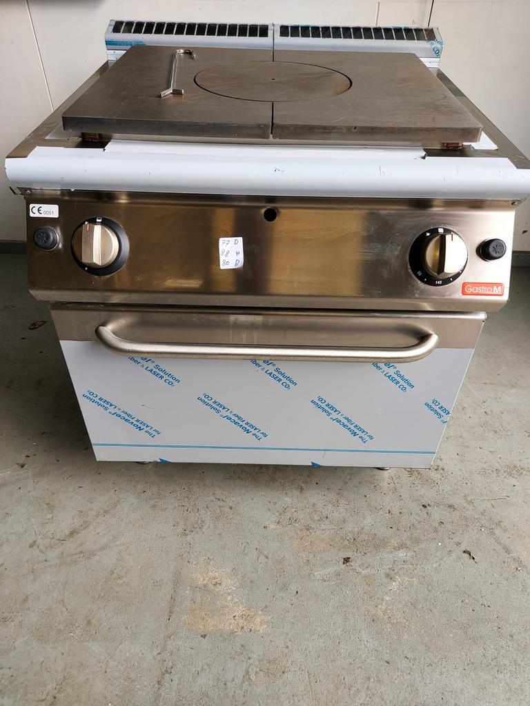 Gastro M Kookplaat platenfornuis doorkookplaat gas met oven, Ophalen, Gebruikt, Fornuis, Frituur en Grillen
