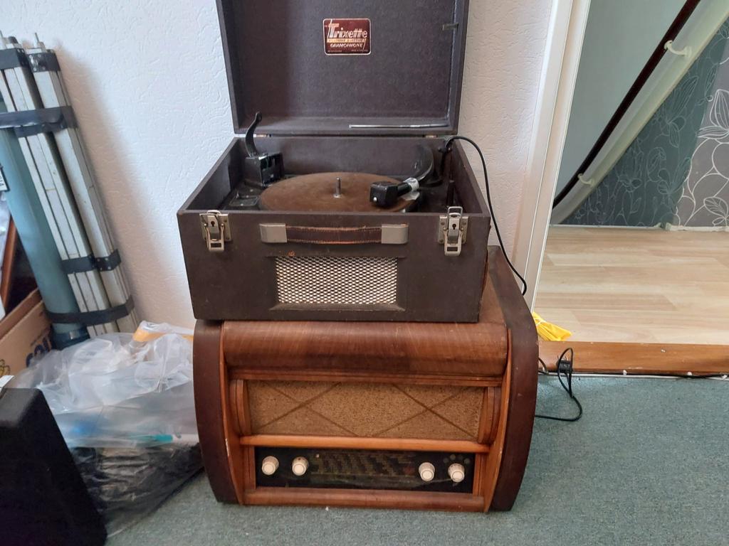 Vintage Trixette Granophone Radio-Grammofoon, Audio, Tv en Foto, Platenspelers, Ophalen of Verzenden, Gebruikt, Platenspeler, Overige merken