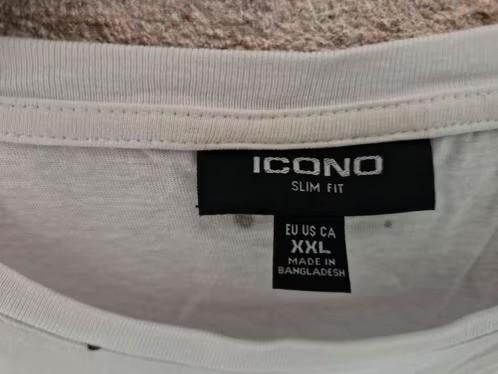 Wit tshirt met verfsoorten Maat xxl h, Kleding | Heren, Wit, Onbekend, Ophalen of Verzenden, Zo goed als nieuw