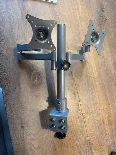 Dubbele monitorarm, Computers en Software, Monitoren, Ophalen of Verzenden, Zo goed als nieuw, Overige typen, Onbekend