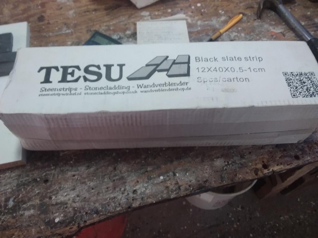 Black slate steenstrips , 0,62 m², Ophalen, Nieuw