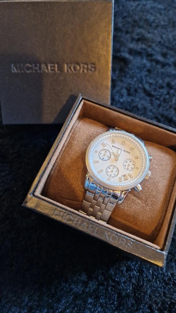 Michael Kors horloge zilver, Overige merken, Staal, Gebruikt, Polshorloge