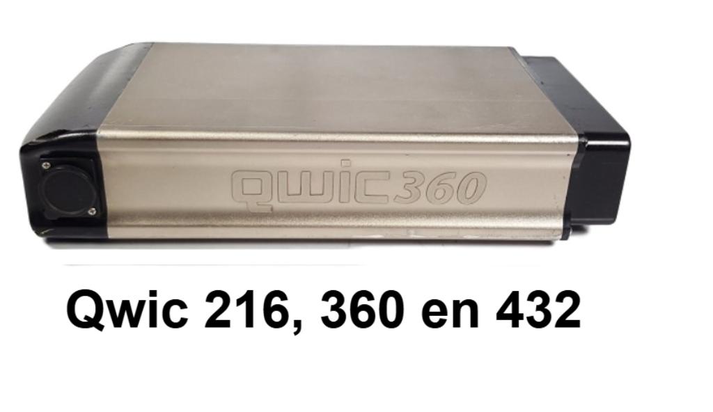 QWIC 216 / 360 / 432 36V gereviseerde fietsaccu, Fietsen en Brommers, Fietsaccessoires | Fietsaccu's, Ophalen of Verzenden, Nieuw
