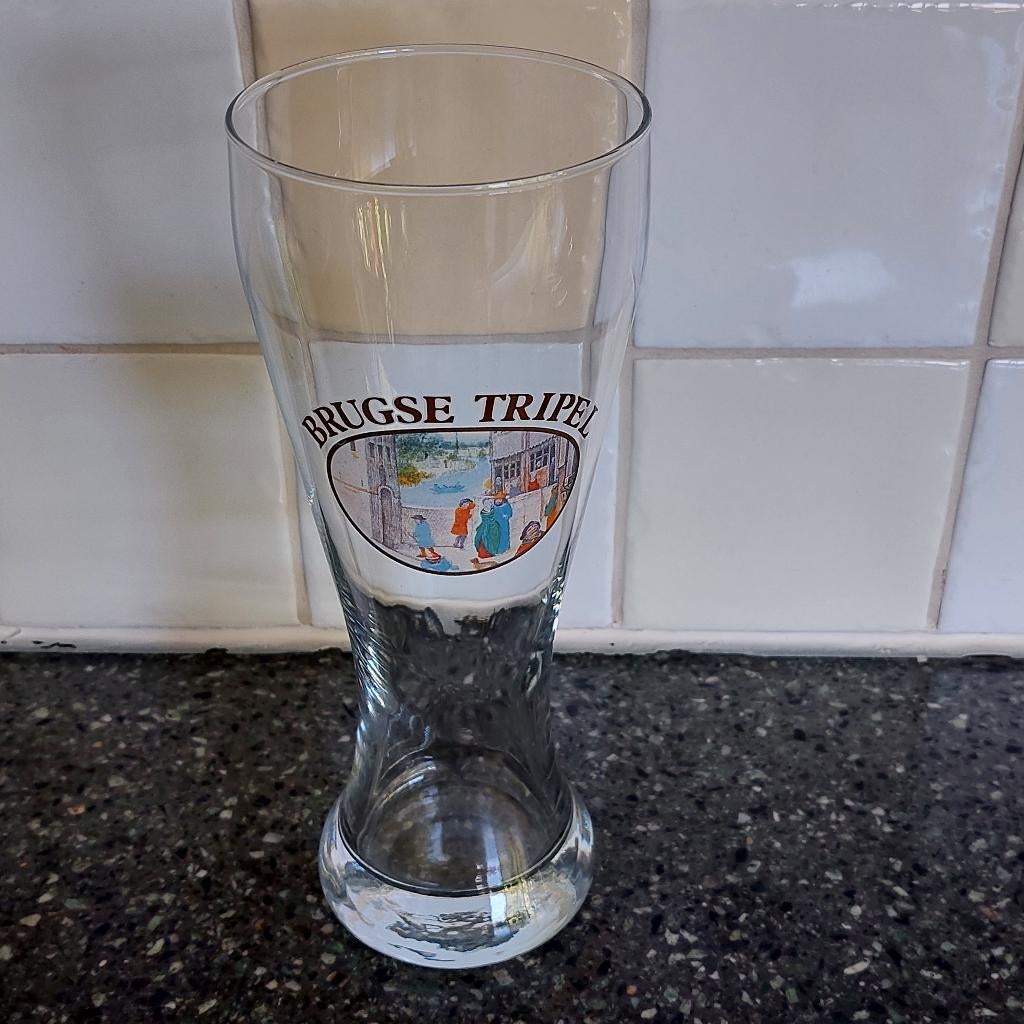 Brugse Tripel - Brugge Tripel bierglazen, Ophalen of Verzenden, Zo goed als nieuw, Bierglas