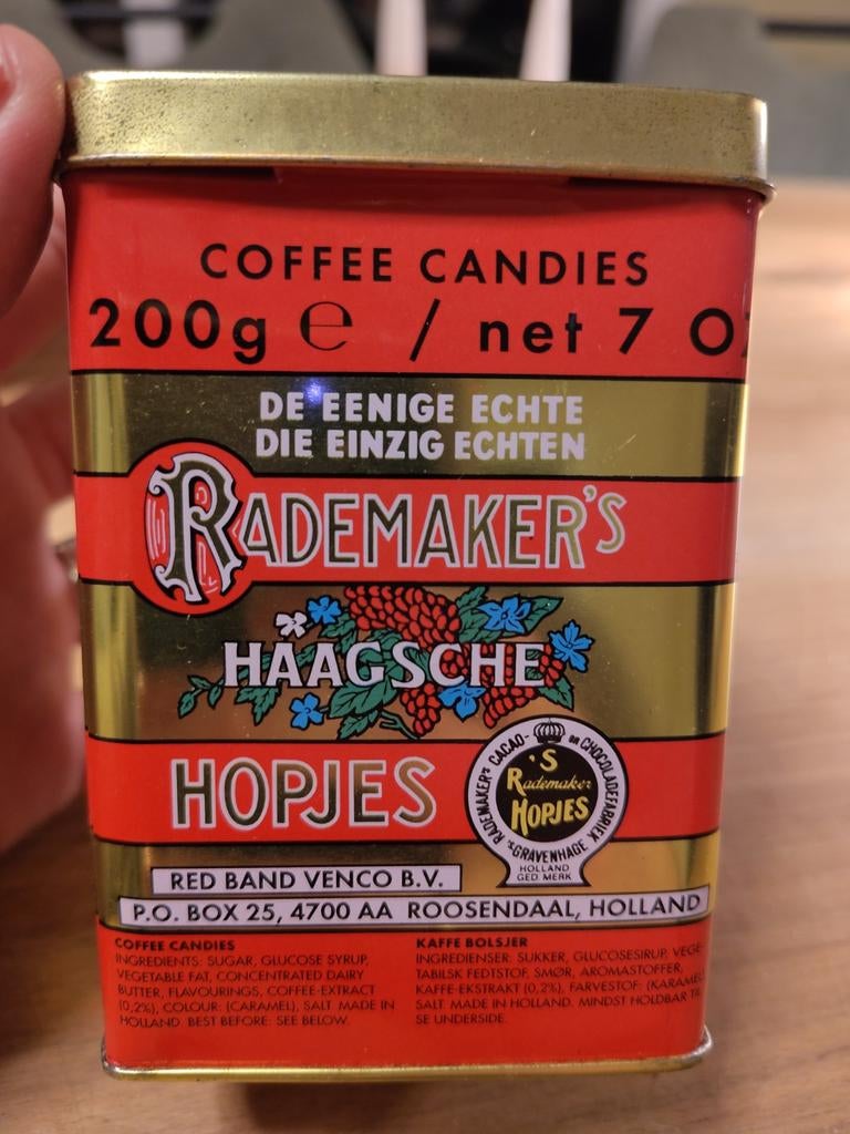 Rademaker's Haagse Hopjes Blik, Verzamelen, Ophalen of Verzenden, Gebruikt, Overige, Overige merken