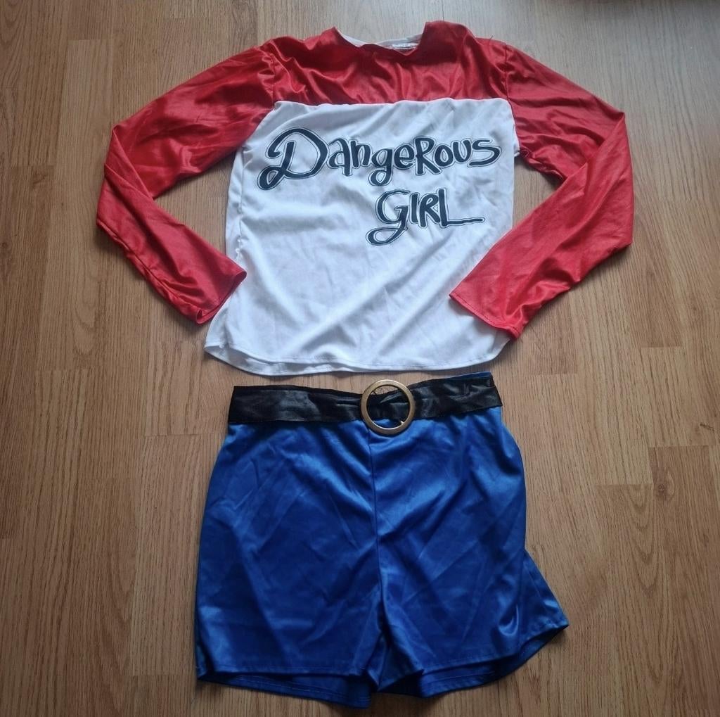 Harley Quinn “Dangerous Girl” kostuum | maat 36/38, Kleding | Dames, Carnavalskleding en Feestkleding, Carnaval, Ophalen of Verzenden