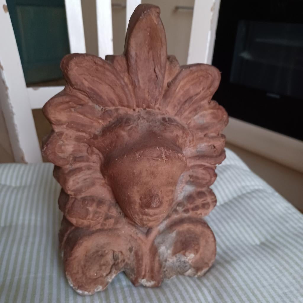 Terracotta nokpan/dakpan/ornament/dakspant, Antiek en Kunst, Curiosa en Brocante, Ophalen