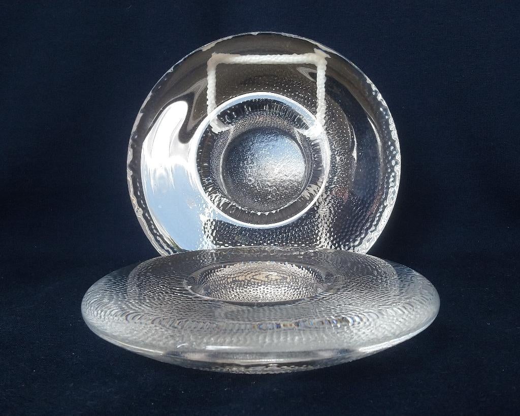 Iittala Nappi - 2 blankglazen waxinelichthouders, Huis en Inrichting, Woonaccessoires | Kandelaars en Kaarsen, Zo goed als nieuw