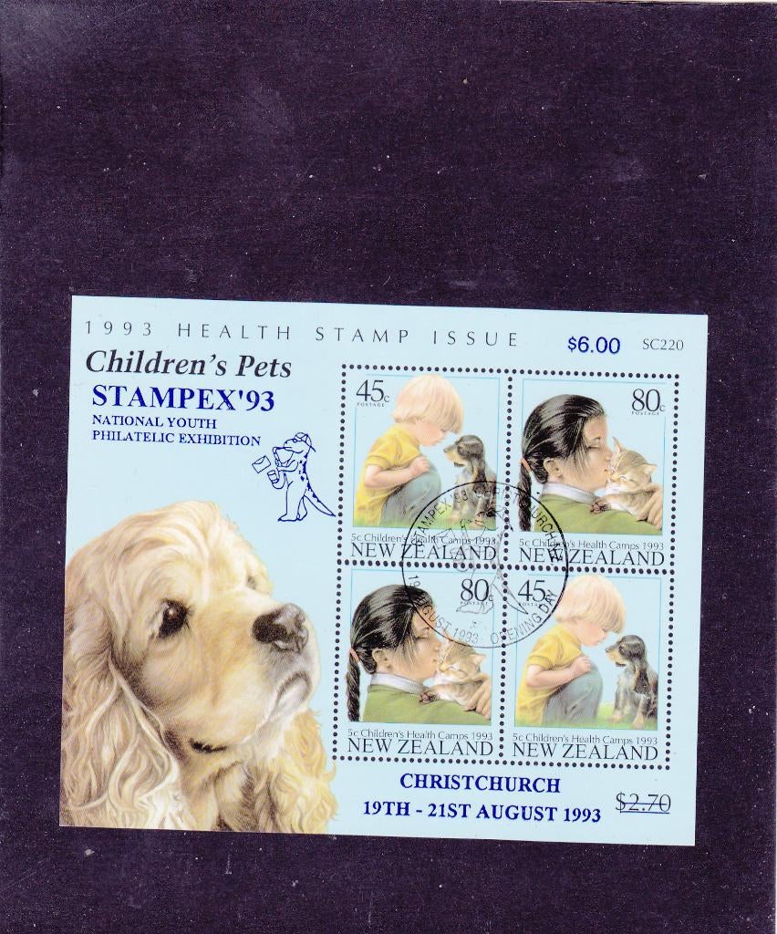 Nieuw Zeeland opdruk Stampex 1993 (404), Postzegels en Munten, Verzenden, Gestempeld