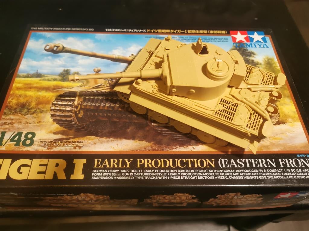 1/48 Tamiya Tiger I (early production), Gebruikt, Tank, 1:32 tot 1:50, Ophalen of Verzenden