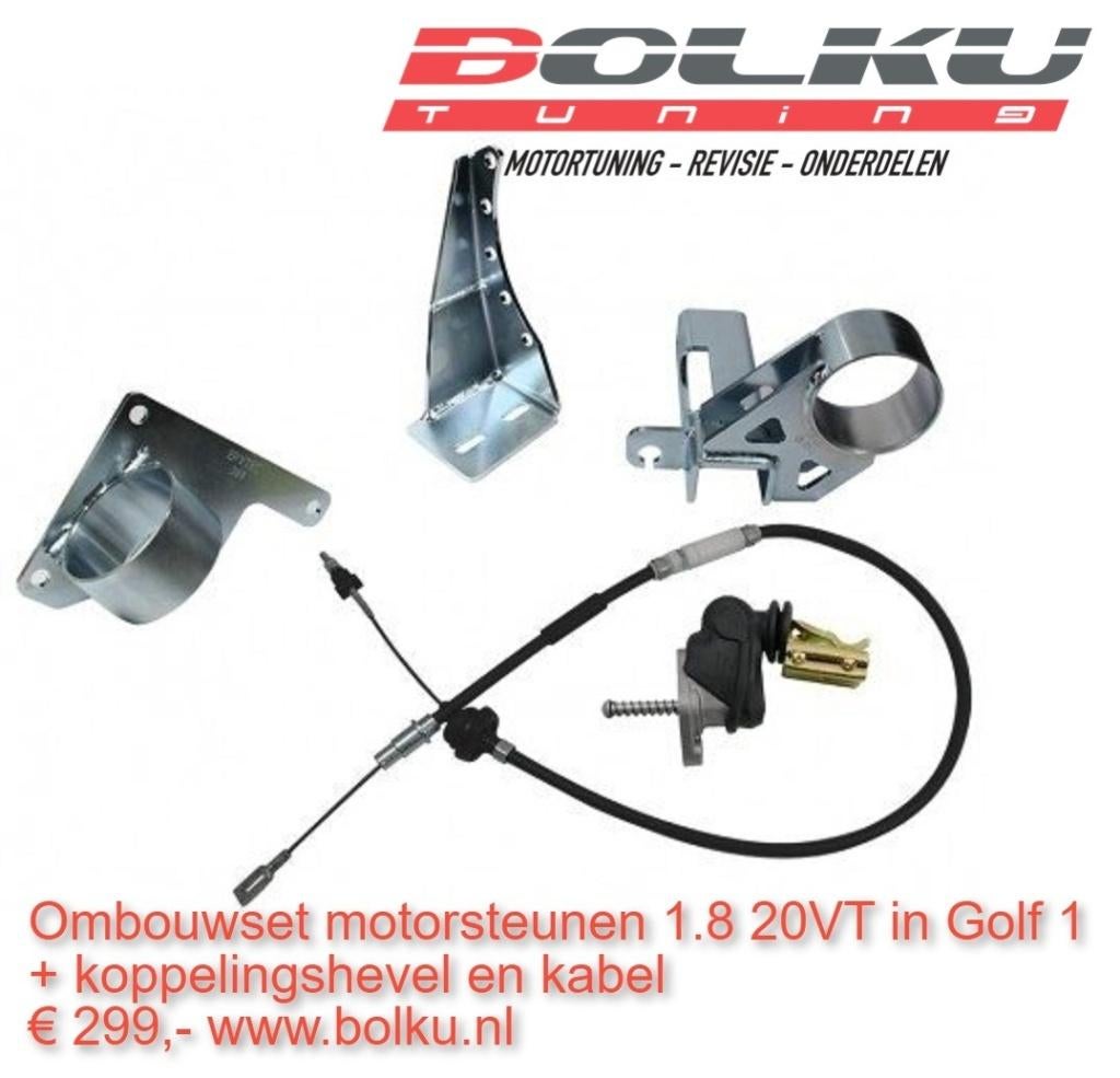Set ombouw motorsteunen 1.8 20VT Golf 1, Ophalen of Verzenden, Bolku Tuning, Info@bolku.nl, 6851TB