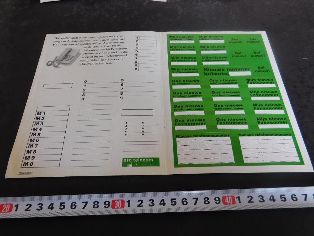 sticker PTT telecom telefoonstickers, Ophalen, Zo goed als nieuw