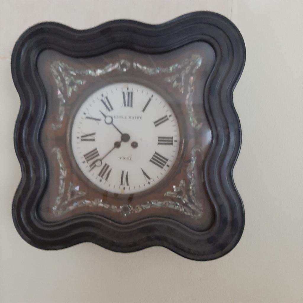 Antieke Wandklok Erson & Mathe Vichy, Antiek en Kunst, Ophalen of Verzenden