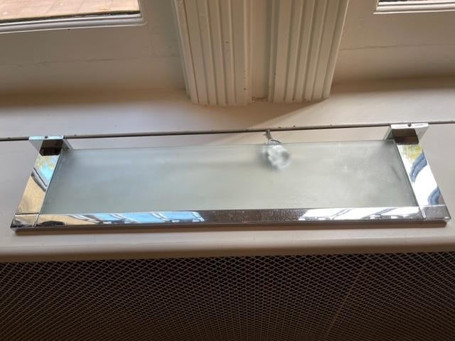 Wastafel planchet, glas, Ophalen, Gebruikt, 50 tot 100 cm, Minder dan 100 cm