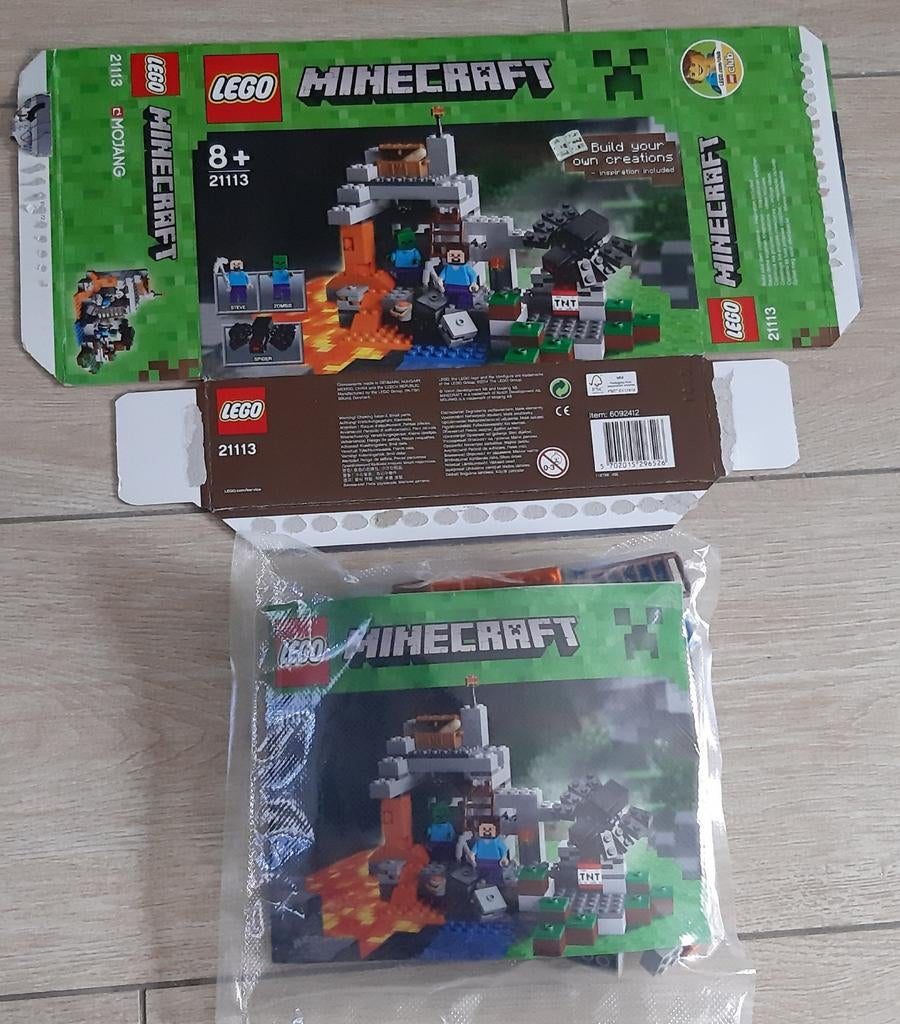 Lego minecraft 21113 the cave, de grot, Ophalen of Verzenden, Zo goed als nieuw