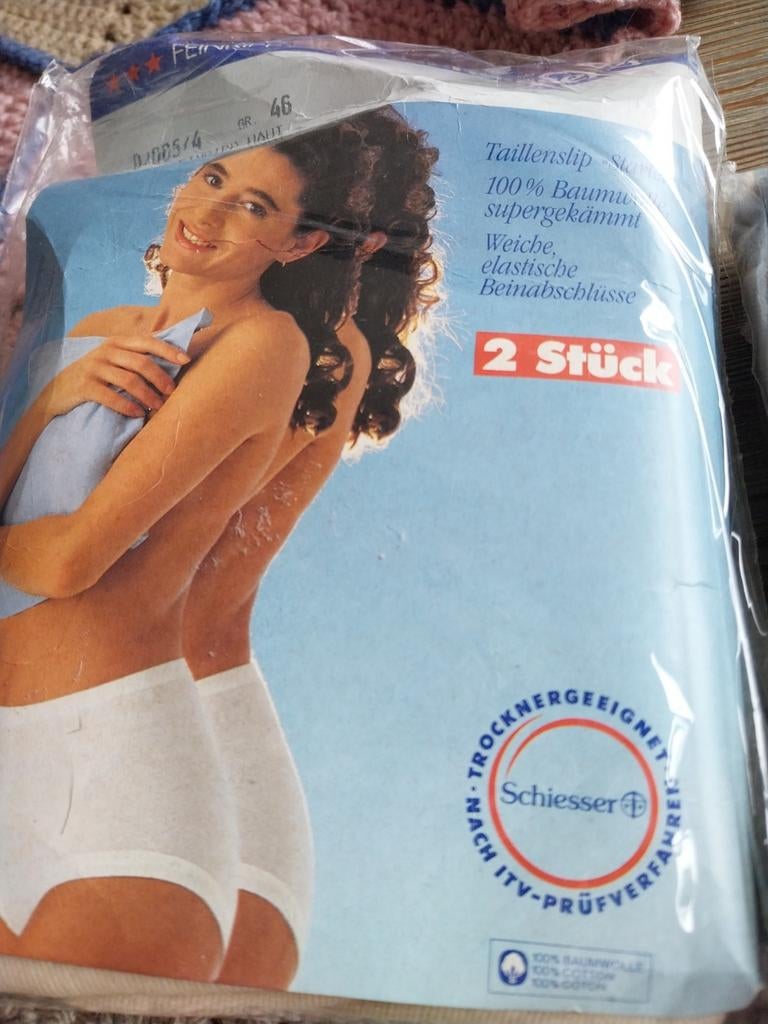 2x 2 slips van Schiesser uit 1980.mt 46,48, Ophalen of Verzenden, Huis en Inrichting