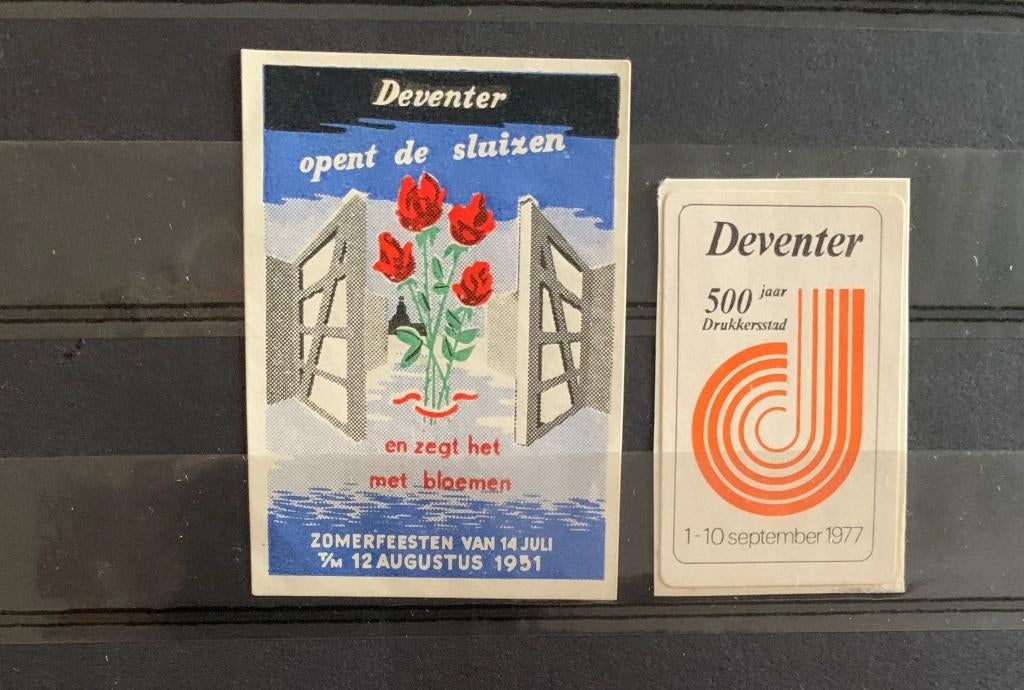 Sluitzegel stads promotie VVV Deventer, Ophalen of Verzenden, T/m 1940, Gestempeld