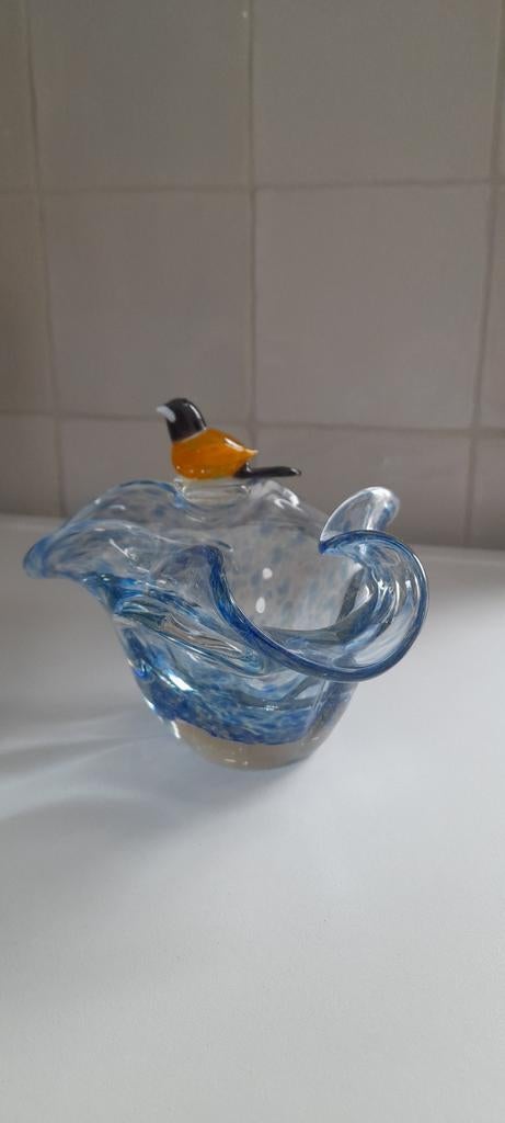 Glazen schaaltje met vogeltje, Verzamelen, Swarovski, Ophalen of Verzenden, Gebruikt, Huisaccessoire