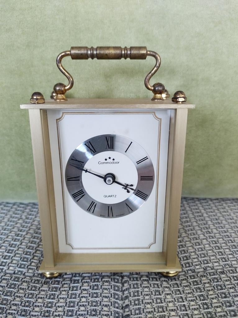 Commodoor reisklok messing, Ophalen of Verzenden, Wandklok