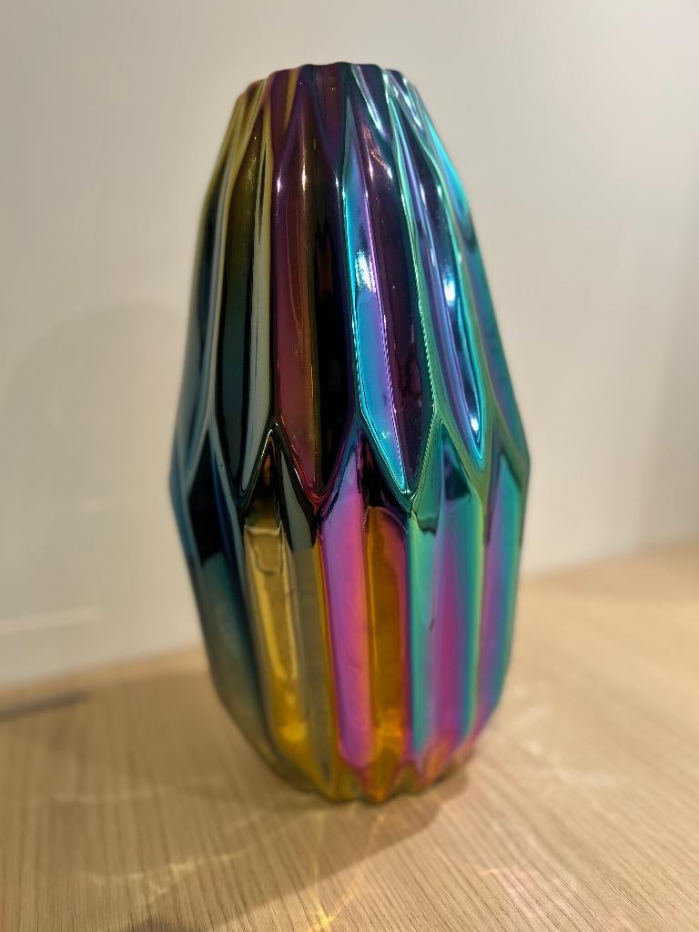 POLSPOTTEN Oily Folds Vase - M, Huis en Inrichting, Woonaccessoires | Vazen, Ophalen, Overige kleuren, Minder dan 50 cm, Glas