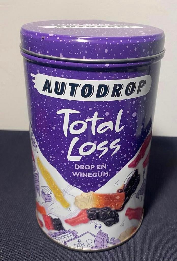 Blik van Autodrop Total Loss. Hoogte 16,5 cm., Ophalen of Verzenden, Zo goed als nieuw, Overige, Overige merken