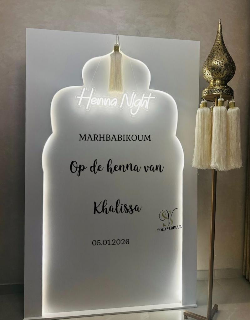 Welkomstbord Henna, Bruiloft, Verloving, Ophalen, Nieuw
