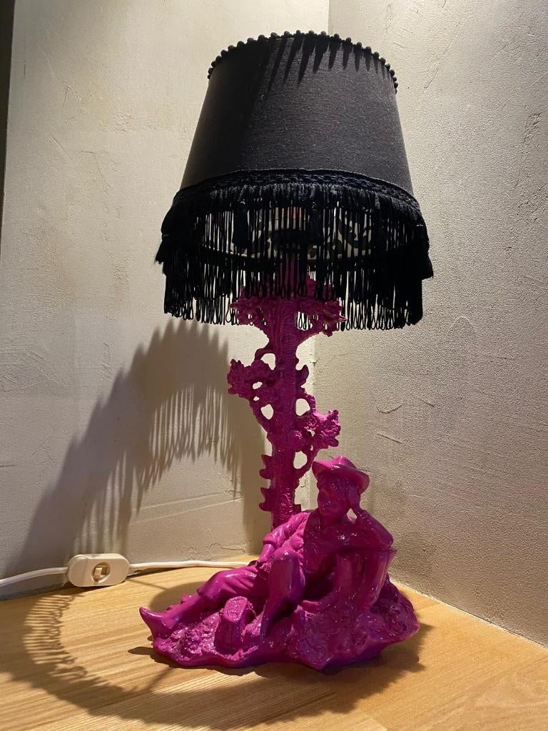 Vintage Barok Lamp, Ophalen of Verzenden, Gebruikt, Minder dan 50 cm