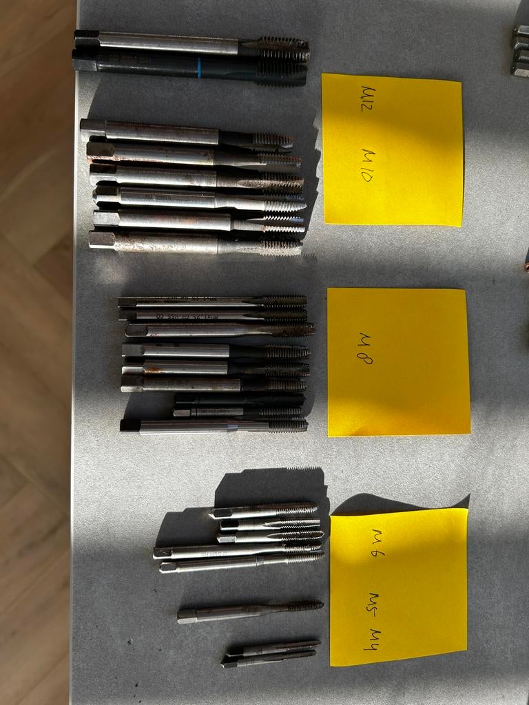 Diverse tappen M4 -M12, Ophalen of Verzenden, Zo goed als nieuw