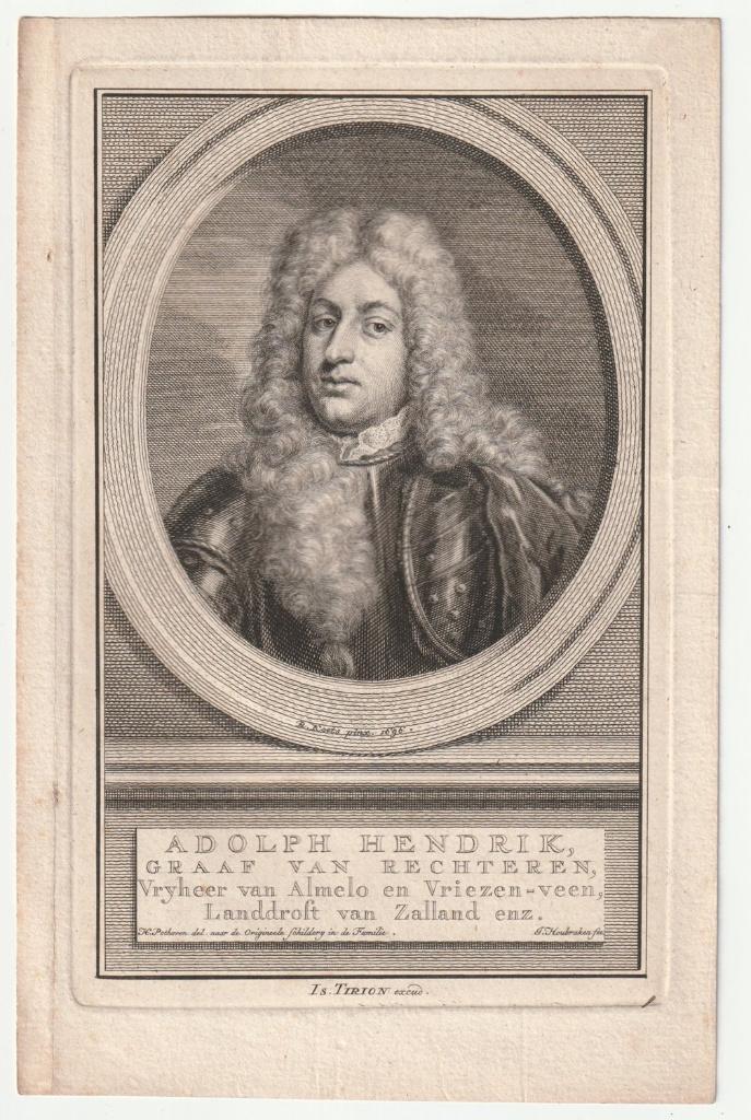 Adolph Hendrik Graaf van Rechteren gravure Houbraken, Verzenden