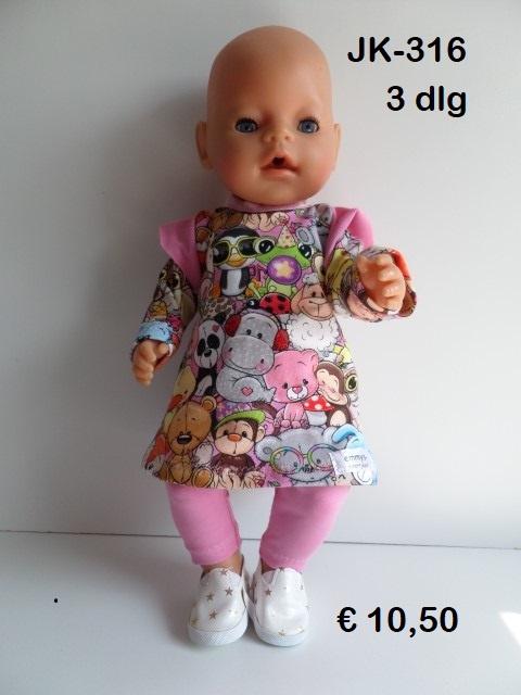 poppenkleertjes  43 cm, Ophalen of Verzenden, Nieuw, Babypop