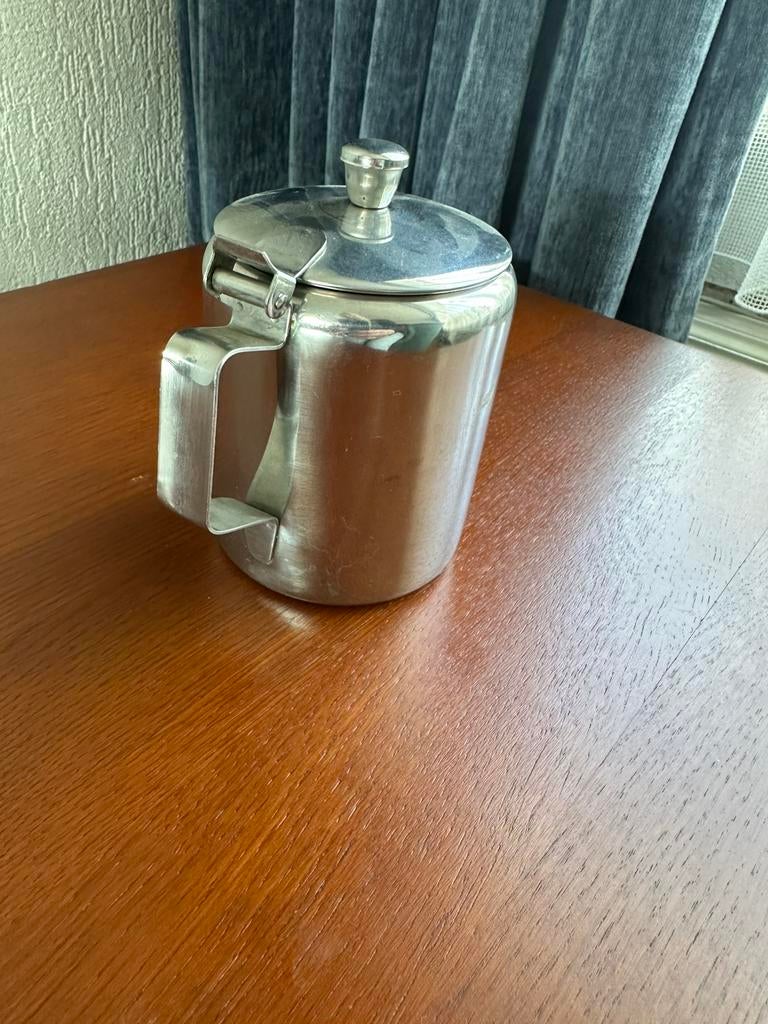 INOX 18/8 RVS koffiekan of melkkan, Ophalen of Verzenden, Zo goed als nieuw