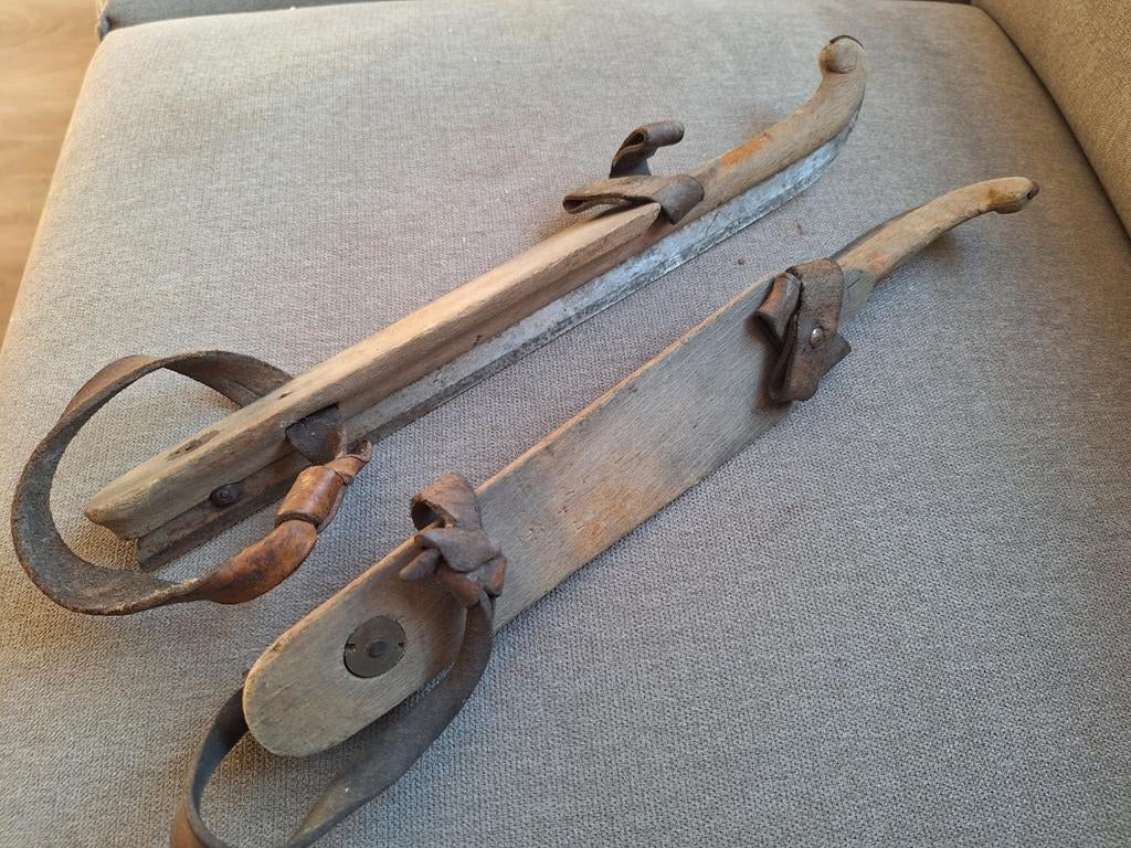 Vintage Houten Friese Doorlopers Schaatsen, Ophalen of Verzenden