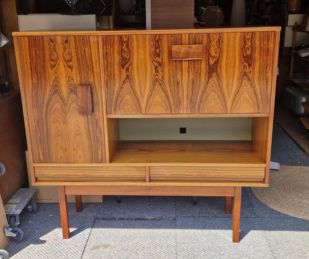 vintage meubel highboard / retro dressoir palissander, Ophalen, Huis en Inrichting