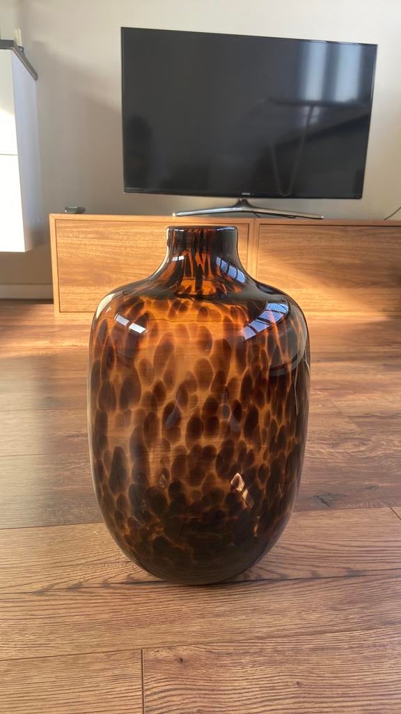Hele mooie tijger panter vaas, Ophalen, Overige kleuren, Minder dan 50 cm, Glas