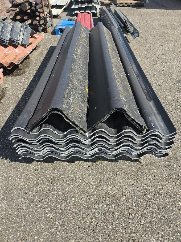 Golfplaten vezelcement platen ( 316 ), Doe-het-zelf en Verbouw, Dakpannen en Dakbedekking, Ophalen, Overige materialen, Zwart