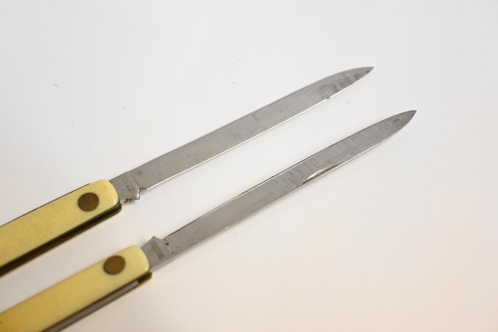 Bonsa Solingen Germany set 2x zakmes melon knife type, Verzamelen, Ophalen of Verzenden, Overige soorten, Duitsland, Mes of Dolk