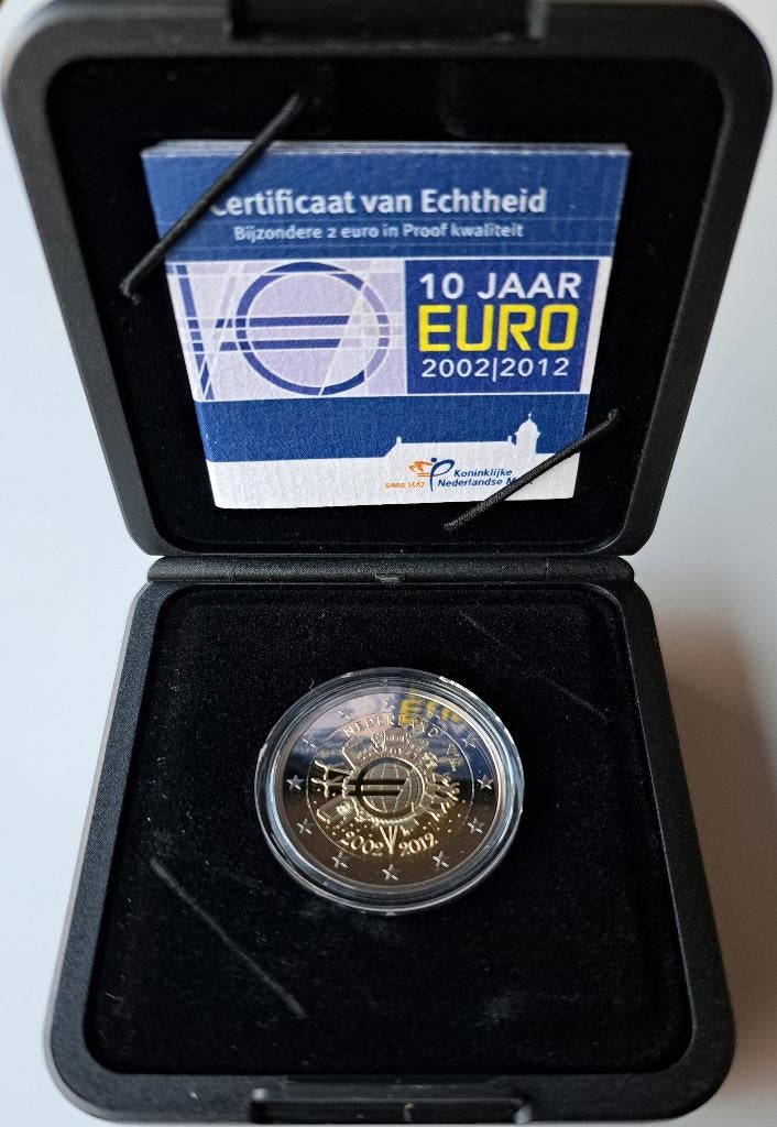 2 euro 2012 Nederland - 10 jaar euro - Proof, Ophalen of Verzenden, Koningin Beatrix, Euro's
