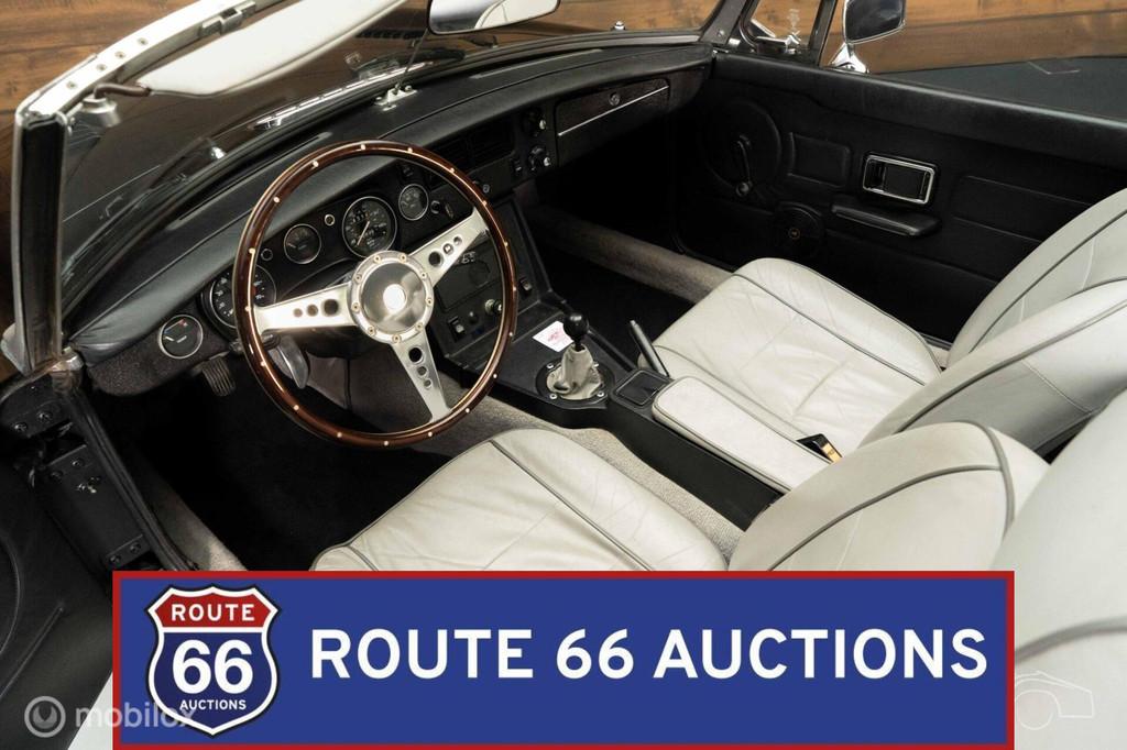 MG MGB V8 Cabriolet | 1980 | Route 66 Auctions, Auto's, Overige carrosserieën, Zwart, Bedrijf, Handgeschakeld