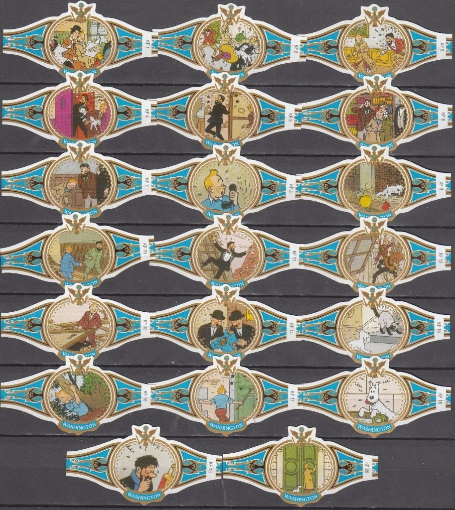 Sigarenbandjes Kuifje De 7 kristallen Bollen, Wa. KF1-KF20, Verzamelen, Rookartikelen, Aanstekers en Luciferdoosjes, Ophalen of Verzenden