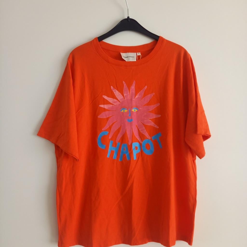 Fabienne Chapot t-shirt nieuw met kaart mt S past M, Maat 38/40 (M), Nieuw, Oranje, Ophalen of Verzenden