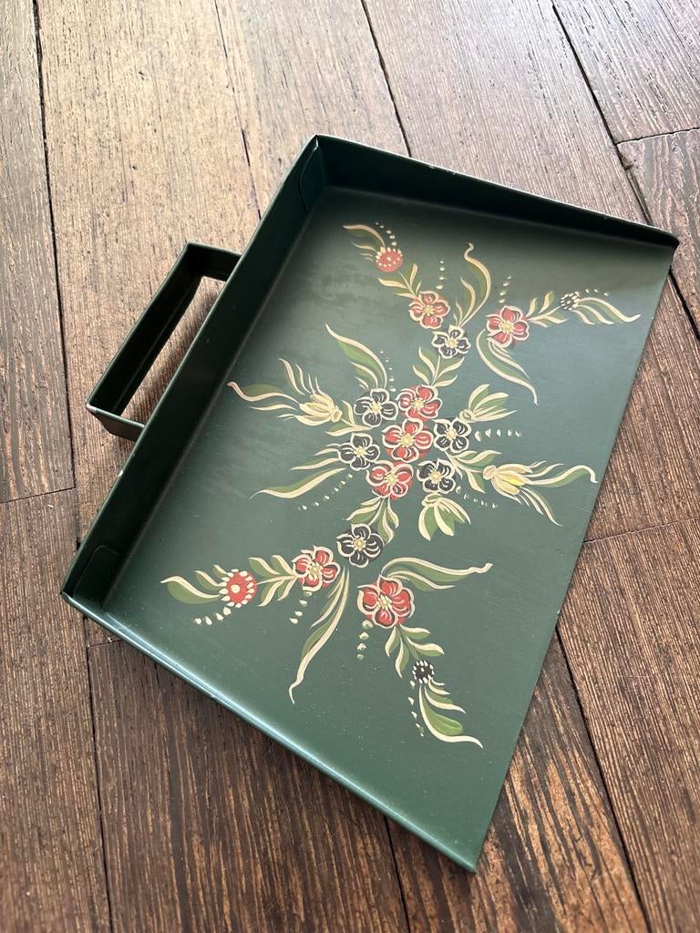 Hindelooper blik met handvat, Ophalen of Verzenden