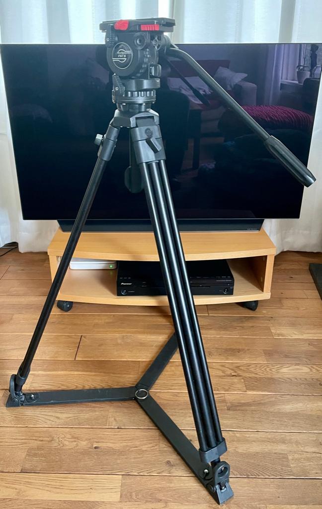 Sachtler FSB 4 + DA 75 L1 statief + Sideloadplate, draagtas, Ophalen, Gebruikt, Driepoot