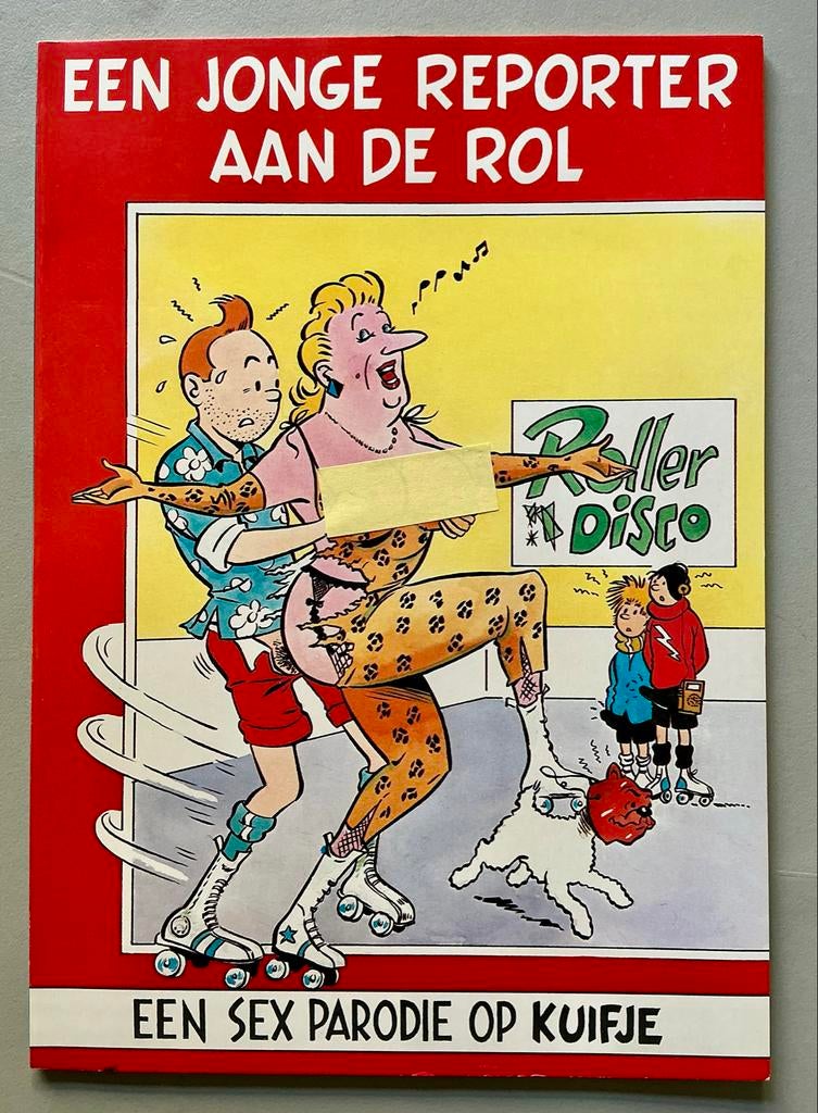 Jonge Reporter aan de Rol - Kuifje Parodie - Zeldzaam 1982, Eén stripboek, Ophalen of Verzenden, Zo goed als nieuw